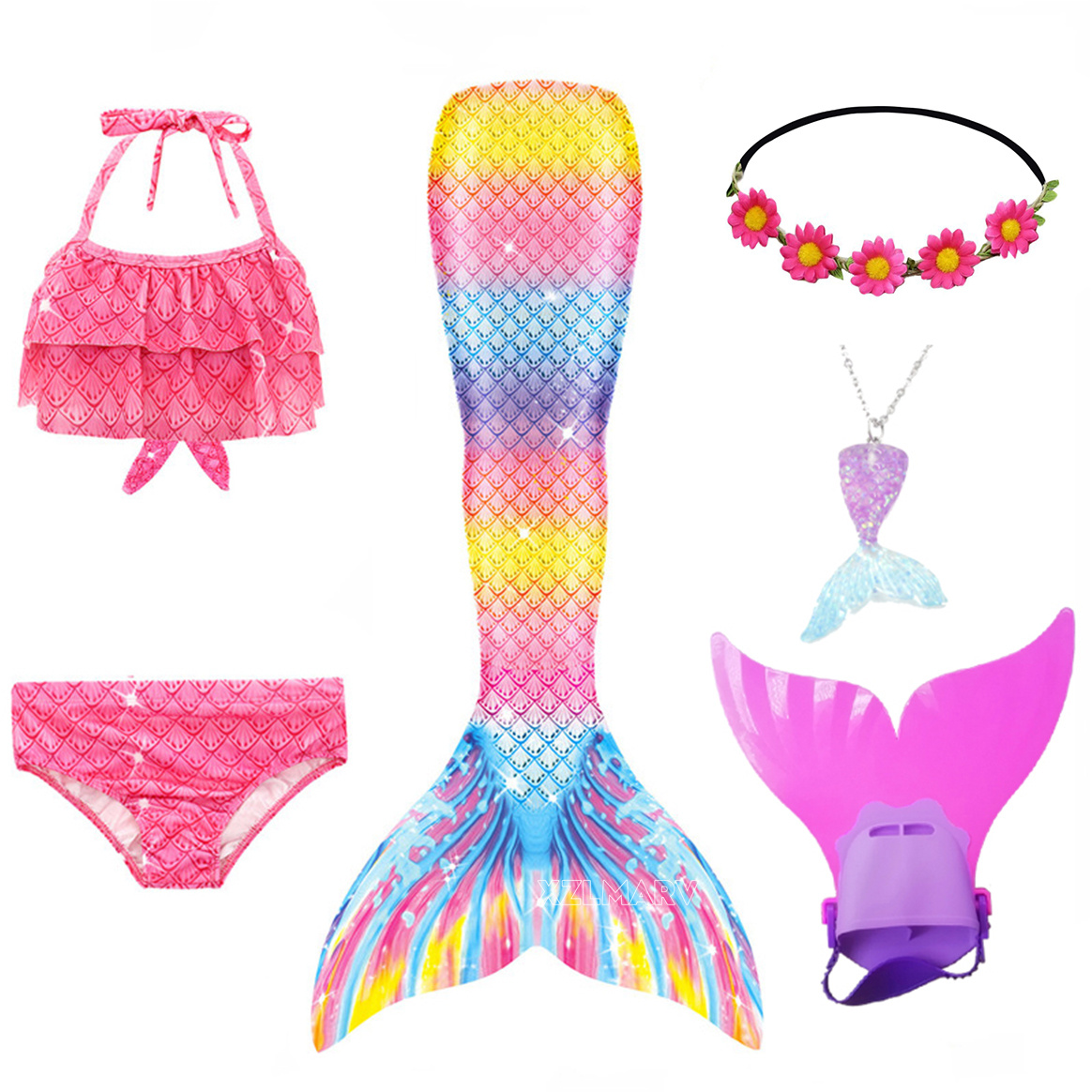 6Pcs/set Ariel Girls Swimming  - Swim Fins recension och pris