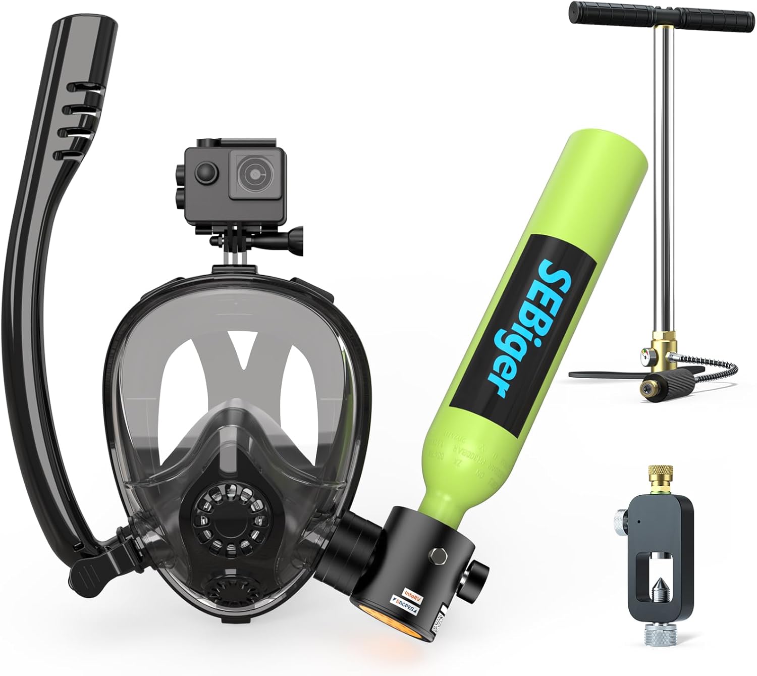 Mini Scuba Tank 0.5L with Full - Snorkel Set recension och pris